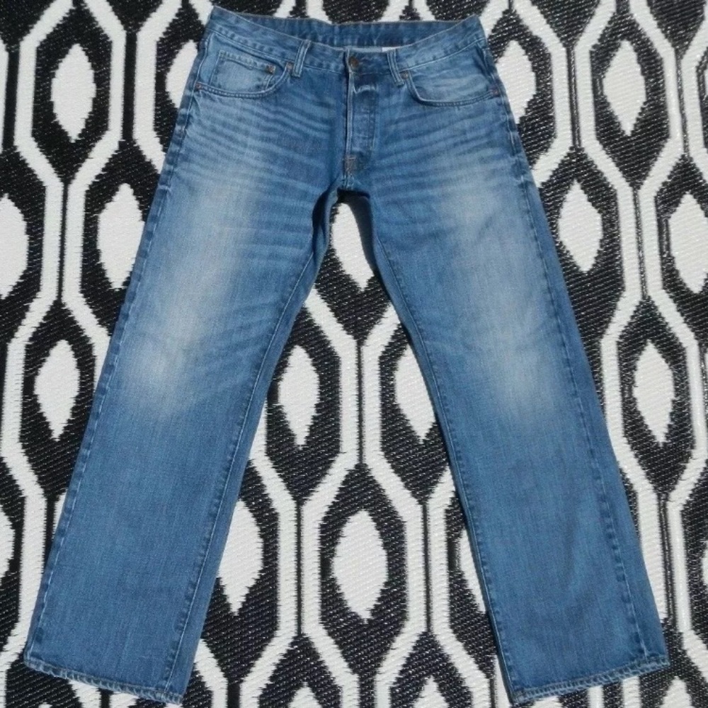 H&M buttonfly denim jeans 33x32.